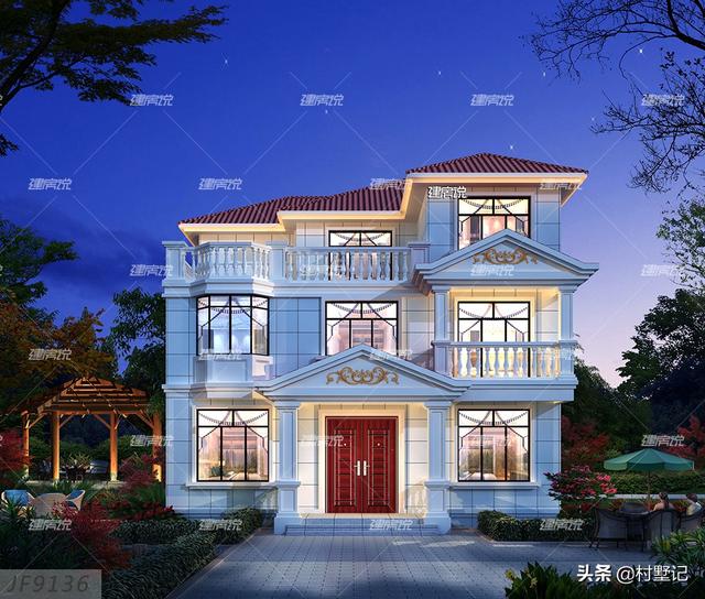 5款農(nóng)村自建別墅設(shè)計(jì)圖，每款都帶車庫(kù)，二層和三層任你選擇