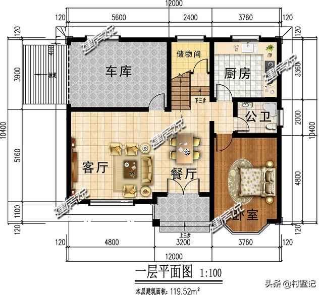 5款農(nóng)村自建別墅設(shè)計(jì)圖，每款都帶車庫(kù)，二層和三層任你選擇