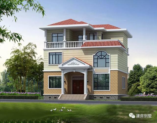 兩棟寬11米多的農(nóng)村別墅設(shè)計(jì)圖，戶型實(shí)用，外觀簡(jiǎn)約耐看