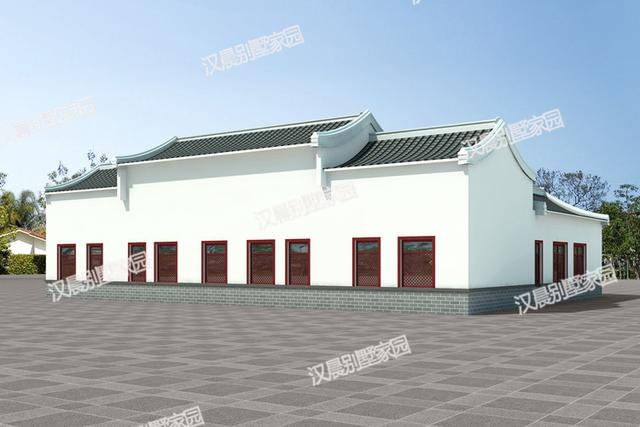 2款中式四合院農(nóng)村一層自建別墅設計圖，通過對傳統(tǒng)文化的發(fā)展和傳承，打造富有情趣的獨有的生活韻味