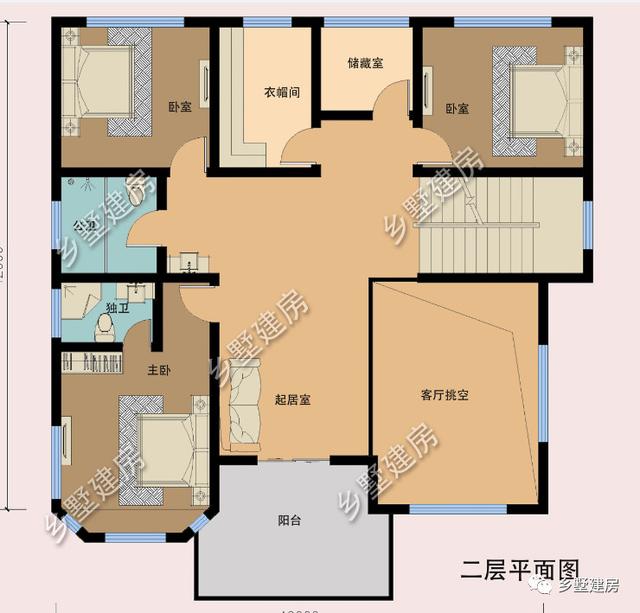 挑空客廳+多功能半地下室三層農(nóng)村自建房設(shè)計(jì)圖，基本可以滿足大多數(shù)人的需求