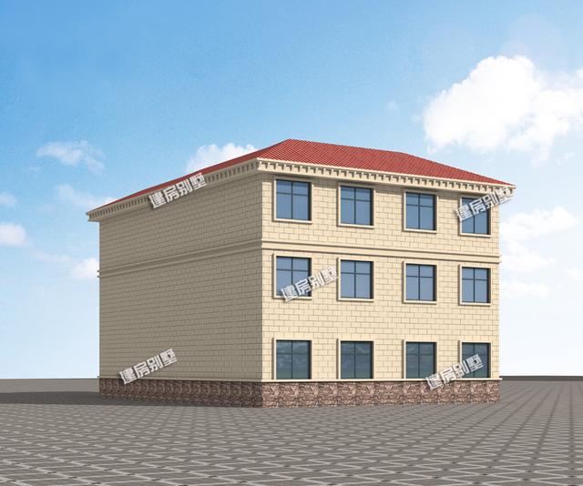 三層兄弟雙拼別墅設(shè)計(jì)圖，13×18.5，帶天井設(shè)計(jì)