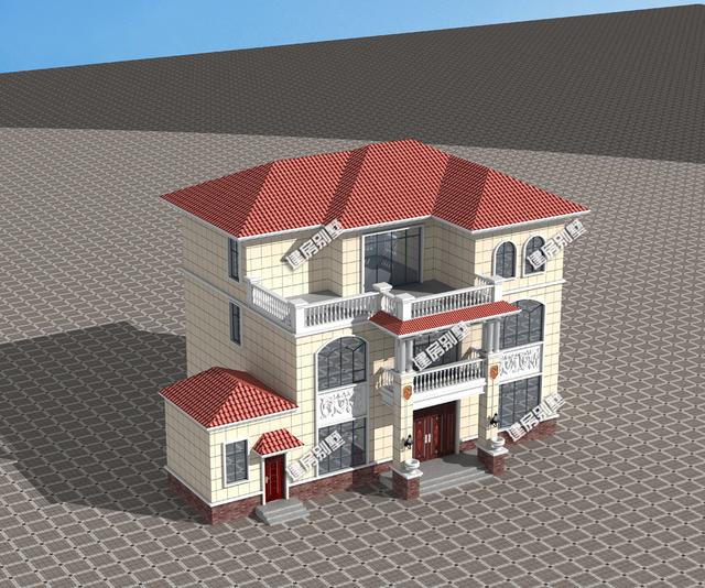 160平方米左右三層簡歐自建別墅設(shè)計(jì)圖，帶獨(dú)立廚房設(shè)計(jì)和棋牌室
