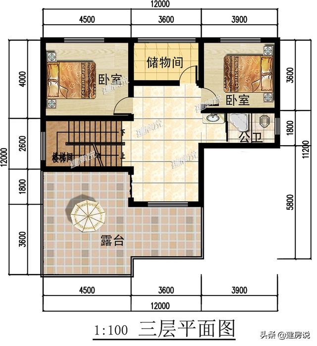 3款面寬12米的別墅設(shè)計圖，戶型設(shè)計合理，外觀簡約歐式風格