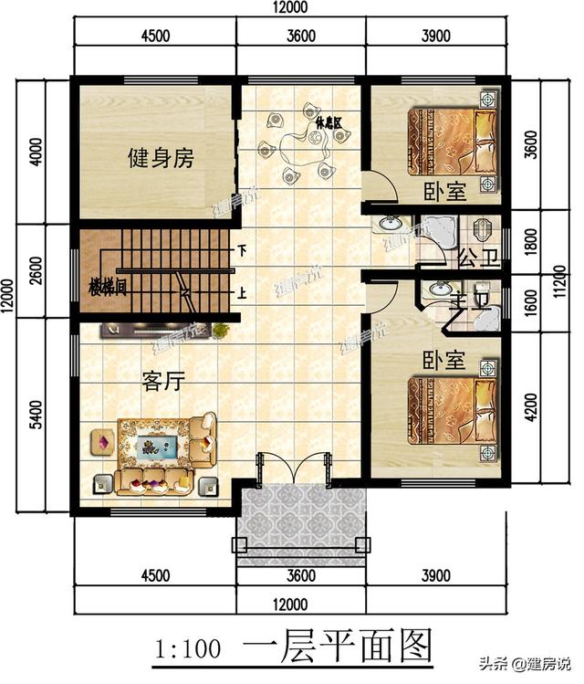3款面寬12米的別墅設(shè)計圖，戶型設(shè)計合理，外觀簡約歐式風格