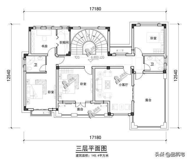 三層法式別墅設(shè)計圖，層次感豐富，法式細(xì)節(jié)細(xì)致到位，絕對的經(jīng)典