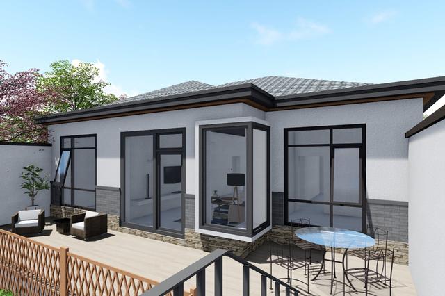 占地130平的農(nóng)村一層小別墅設(shè)計圖紙，現(xiàn)代風(fēng)格的獨棟別墅