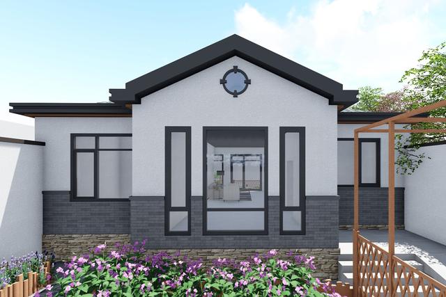 占地130平的農(nóng)村一層小別墅設(shè)計圖紙，現(xiàn)代風(fēng)格的獨棟別墅