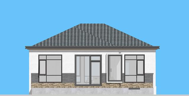 占地130平的農(nóng)村一層小別墅設(shè)計圖紙，現(xiàn)代風(fēng)格的獨棟別墅