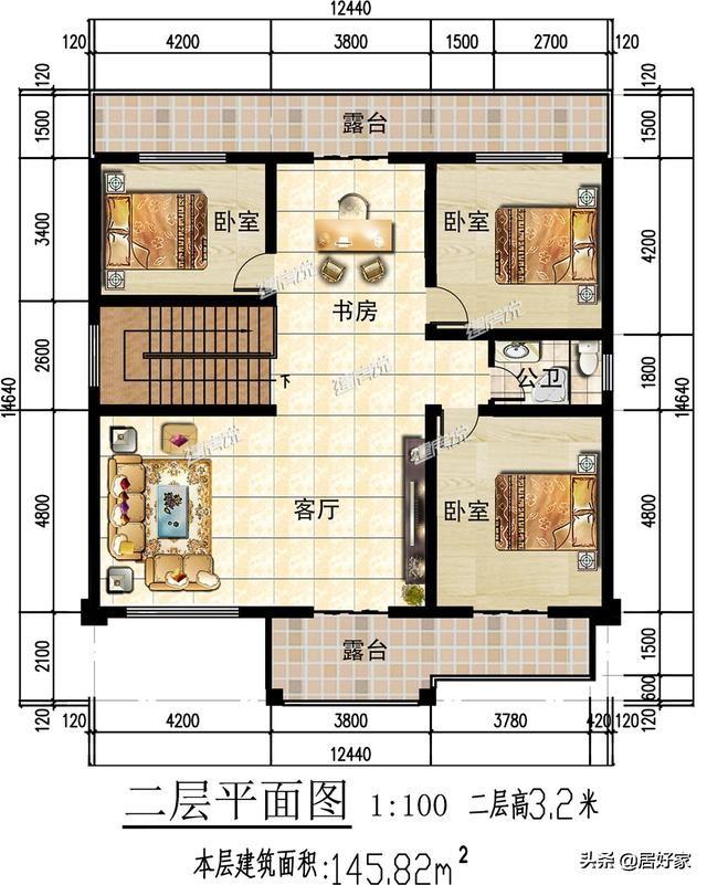 分享幾款二層別墅設(shè)計圖，選一款別墅建在老家，經(jīng)濟(jì)又實用