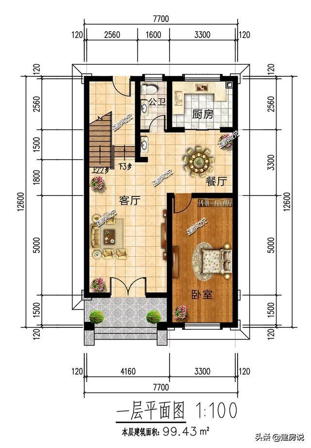 占地100平方米左右的4款自建別墅設計圖，快來看看哪套更適合自己