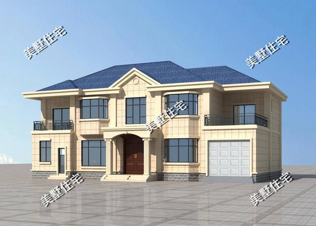 造價(jià)36萬左右現(xiàn)代歐式風(fēng)格自建別墅設(shè)計(jì)圖，二層建筑非常符合當(dāng)下的流行的趨勢(shì)