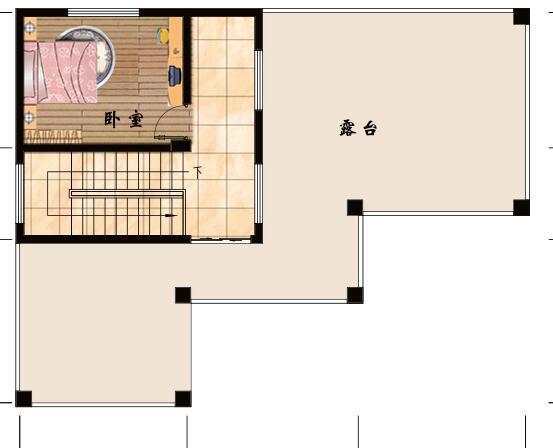 三層半農(nóng)村自建別墅建筑施工圖，13x10米，平屋頂大露臺(tái)設(shè)計(jì)