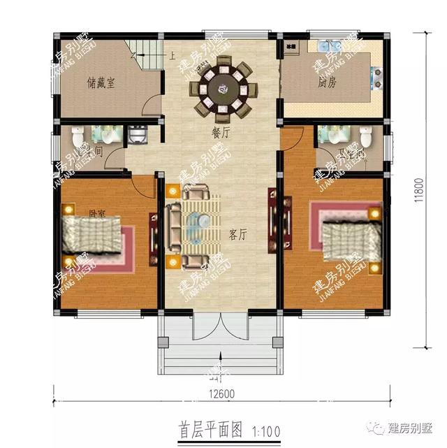 面寬12米左右的兩層自建房設(shè)計(jì)圖，兩款外觀都很美，戶型實(shí)用