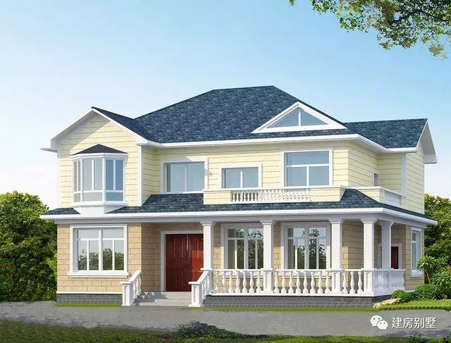 2款農(nóng)村別墅設(shè)計(jì)圖，多根羅馬柱裝飾，外觀精致而大氣