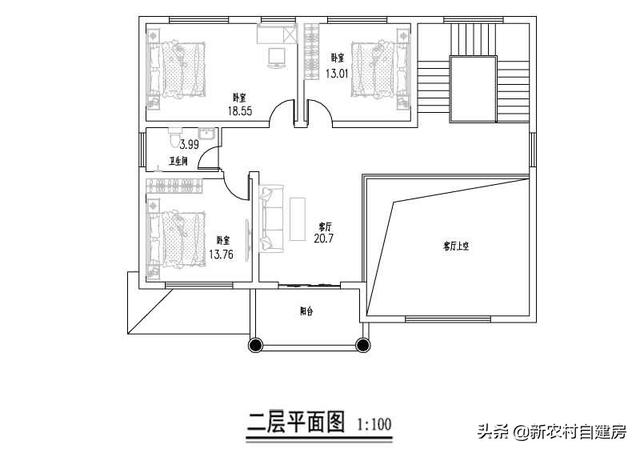 介紹一款農(nóng)村2層自建房設(shè)計(jì)圖，整棟別墅層次感十足。