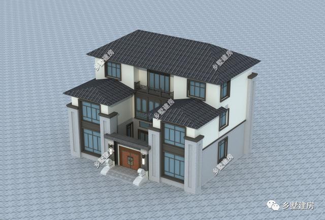 帶大家來(lái)看一款新中式別墅設(shè)計(jì)圖，回鄉(xiāng)建一棟，既有品位又有面子