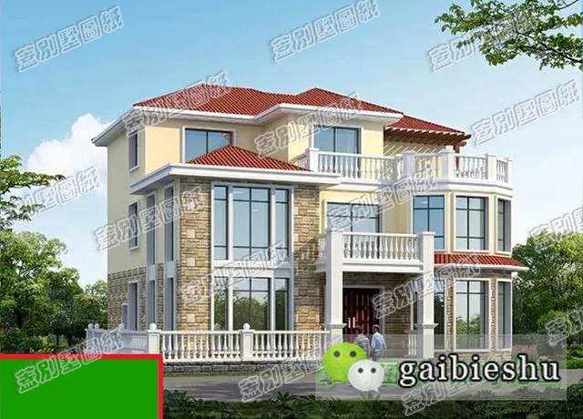 這款三層別墅設(shè)計頗具特色，多面體結(jié)構(gòu)設(shè)計帶有多各窗戶，外觀漂亮