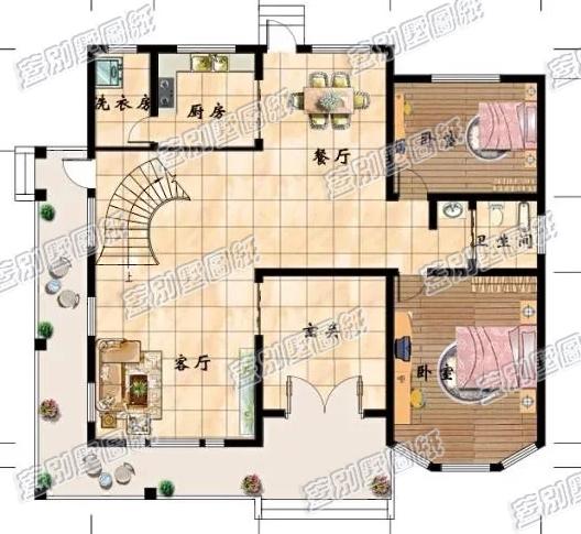 這款三層別墅設(shè)計頗具特色，多面體結(jié)構(gòu)設(shè)計帶有多各窗戶，外觀漂亮