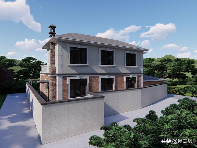 二層農(nóng)村別墅設(shè)計(jì)圖，建成就是村里的標(biāo)桿別墅