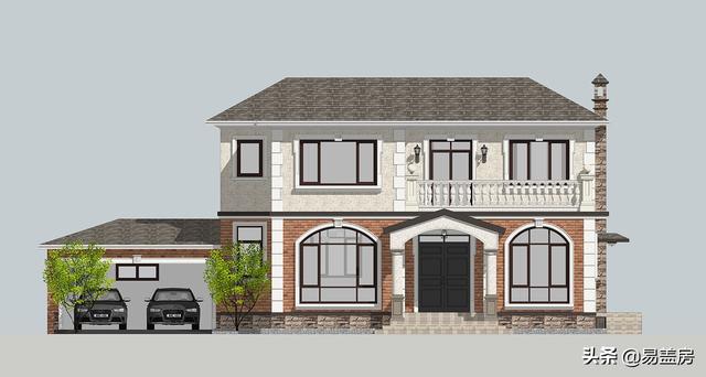 二層農(nóng)村別墅設(shè)計(jì)圖，建成就是村里的標(biāo)桿別墅