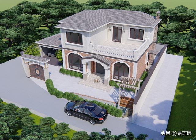 二層農(nóng)村別墅設(shè)計(jì)圖，建成就是村里的標(biāo)桿別墅