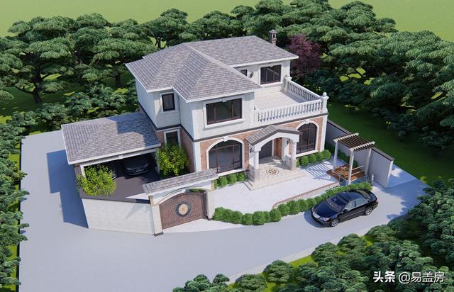 二層農(nóng)村別墅設(shè)計(jì)圖，建成就是村里的標(biāo)桿別墅