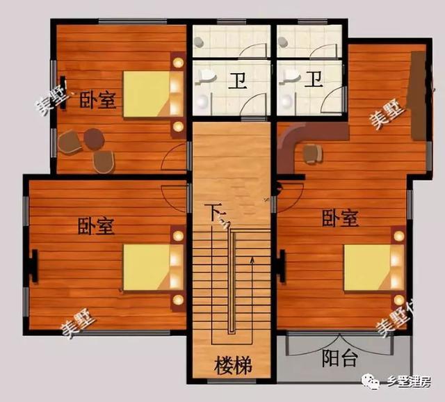 現(xiàn)代風農(nóng)村別墅設(shè)計圖，簡單中不失大氣，有很強的設(shè)計感。