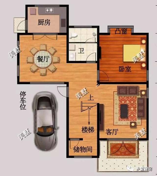 現(xiàn)代風農(nóng)村別墅設(shè)計圖，簡單中不失大氣，有很強的設(shè)計感。