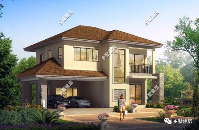 現(xiàn)代風農(nóng)村別墅設(shè)計圖，簡單中不失大氣，有很強的設(shè)計感。