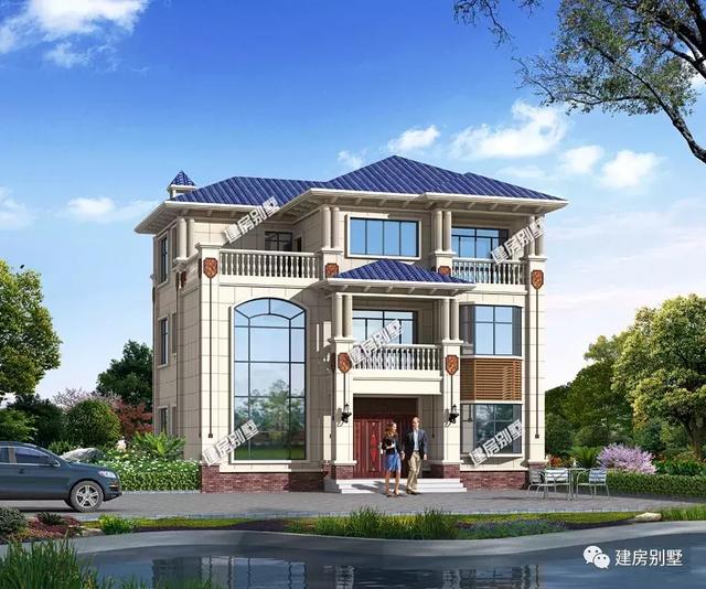 適合農(nóng)村建造的三層自建房設(shè)計(jì)圖，戶型比較的周正，簡歐式的外觀不會容易過時(shí)