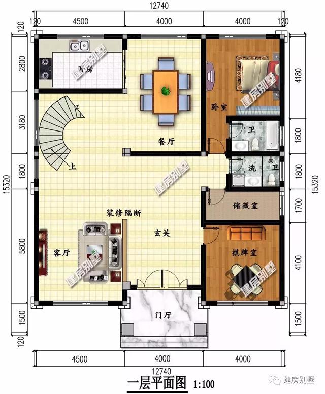 適合農(nóng)村建造的三層自建房設(shè)計(jì)圖，戶型比較的周正，簡歐式的外觀不會容易過時(shí)