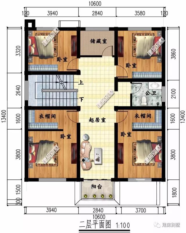中式風格設計的兩棟自建房設計圖，帶給人很不一般的感覺