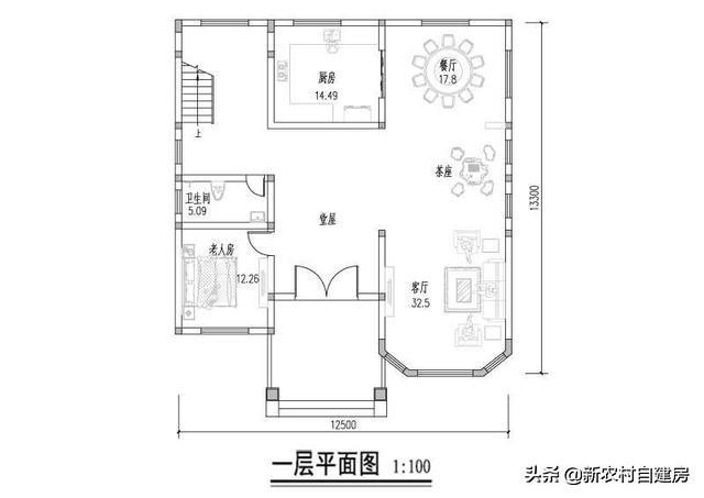 推薦一款農(nóng)村自建三層別墅設(shè)計圖，外觀奢華壯麗，室內(nèi)布局更是贊