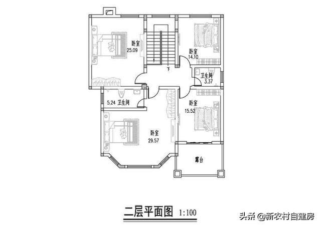 這樣的二層別墅設(shè)計(jì)圖，外觀大氣不談，主要是舒適！