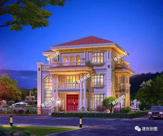 豪華的兩棟農村別墅設計圖，不看布局，這外觀我就打滿分！