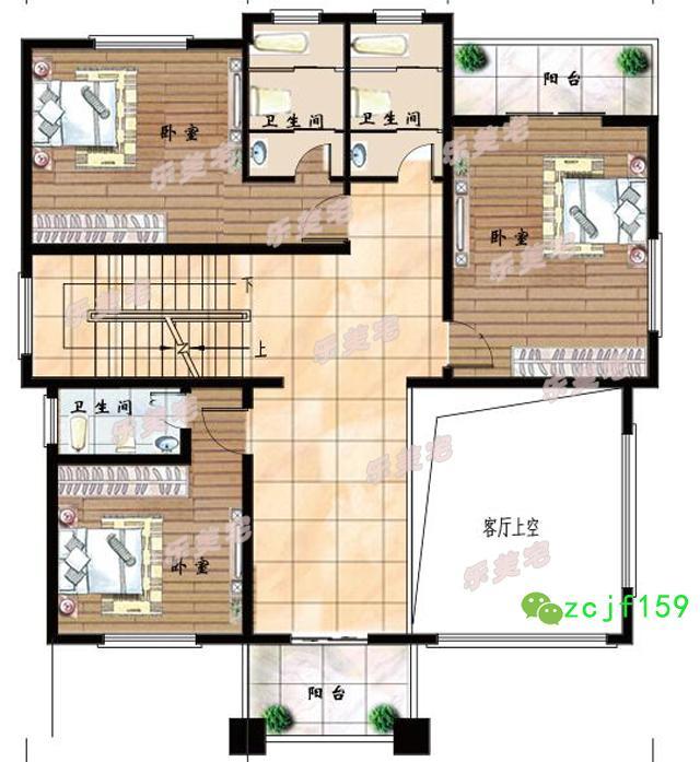 150平米農(nóng)村三層自建房案例圖及別墅全套設(shè)計(jì)圖，經(jīng)典的紅白顏色外墻，激情與平淡相互調(diào)和，美麗時(shí)尚的外觀。
