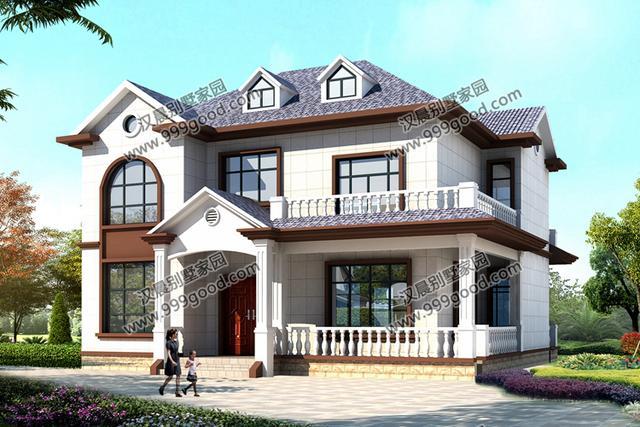 洋氣二層農(nóng)村別墅設計圖，符合建筑審美的同時，滿足日常生活所需