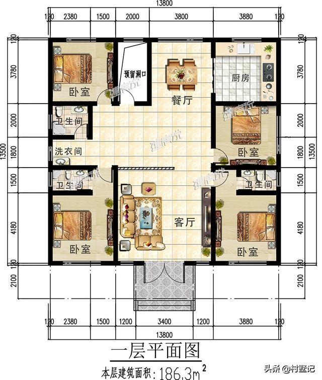 8套漂亮農(nóng)村一層別墅設(shè)計圖，經(jīng)濟實惠，住得也很舒適，農(nóng)村養(yǎng)老房，還是一層的好
