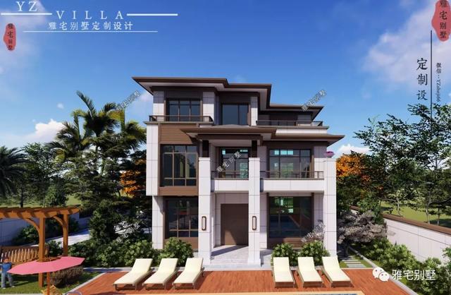 湖南常德劉先生三層新中式別墅設計圖，10.8x12米，感恩母親節(jié)