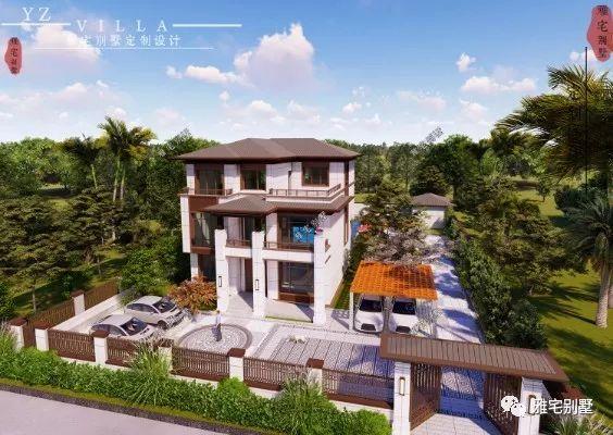 湖南常德劉先生三層新中式別墅設計圖，10.8x12米，感恩母親節(jié)