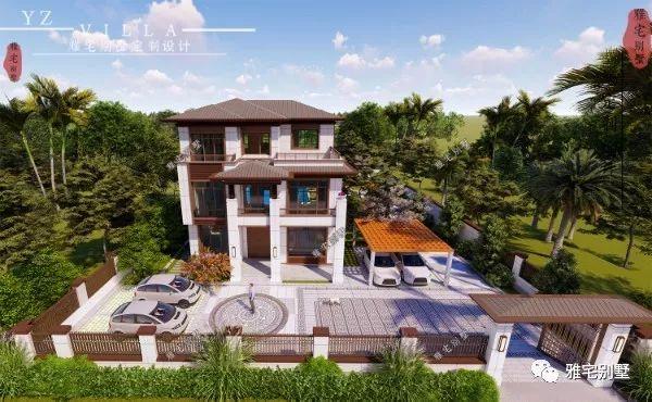 湖南常德劉先生三層新中式別墅設計圖，10.8x12米，感恩母親節(jié)