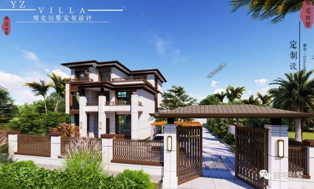 湖南常德劉先生三層新中式別墅設計圖，10.8x12米，感恩母親節(jié)