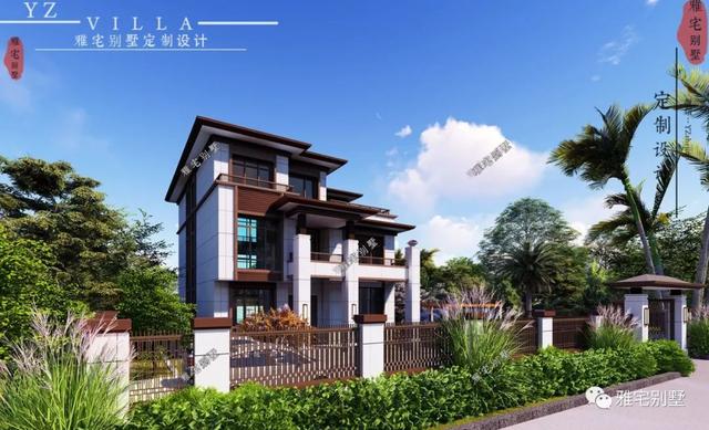 湖南常德劉先生三層新中式別墅設計圖，10.8x12米，感恩母親節(jié)