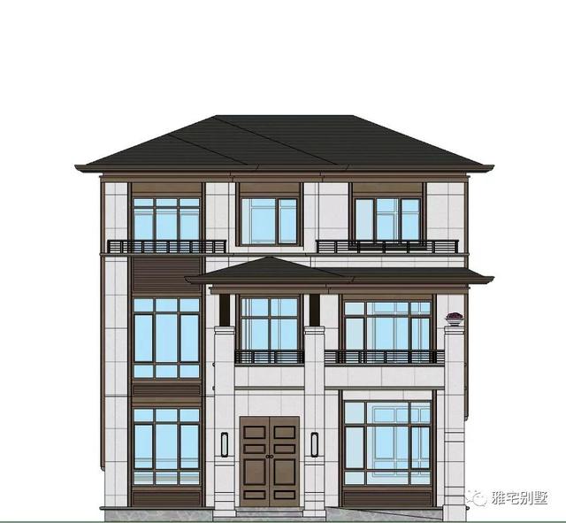 湖南常德劉先生三層新中式別墅設計圖，10.8x12米，感恩母親節(jié)