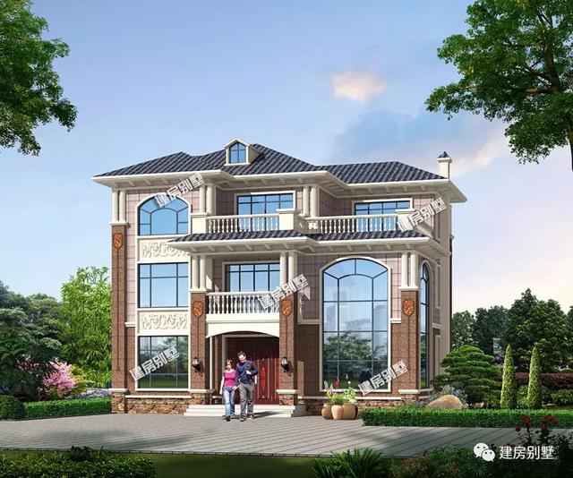 兩棟開間13米左右的三層別墅設計圖，復式結(jié)構，南方農(nóng)村喜歡建