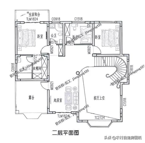 5款帶露臺(tái)設(shè)計(jì)圖的農(nóng)村別墅圖紙，這樣的別墅美景，實(shí)在是一種享受