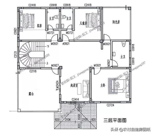 5款帶露臺的農(nóng)村別墅設計圖，這幾款別墅戶型，都帶有露臺，不管是住家還是度假都值得借鑒。