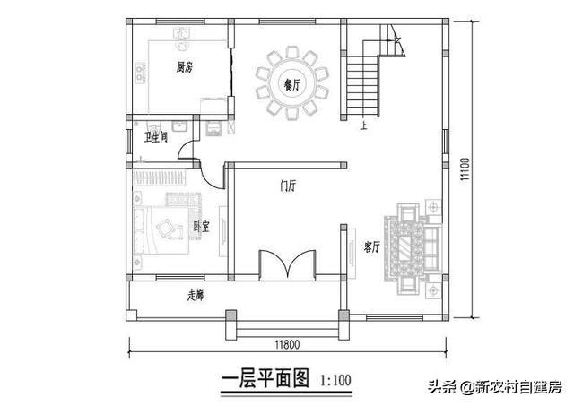 面寬12米農(nóng)村別墅設(shè)計圖，外觀簡約大氣，造價經(jīng)濟實惠，是農(nóng)村建房的典范！