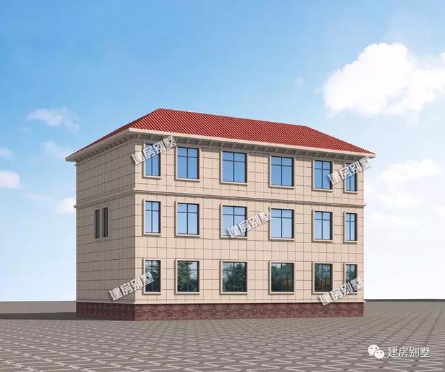 四開間設(shè)計(jì)的三層雙拼別墅設(shè)計(jì)圖，兩戶家庭都有各自的獨(dú)立生活區(qū)域，又能保持一定的聯(lián)系性